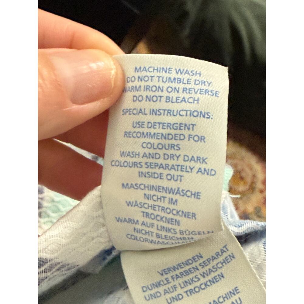 Boden Phyllis Scalloped Mermaid Cotton Sheath Shift Dress Size 10 L Long Tall - Picture 5 of 5